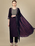 Traditional Function Wear Silk Blend Readymade Suit Collection Purple Silk Blend Pant Straight Front View